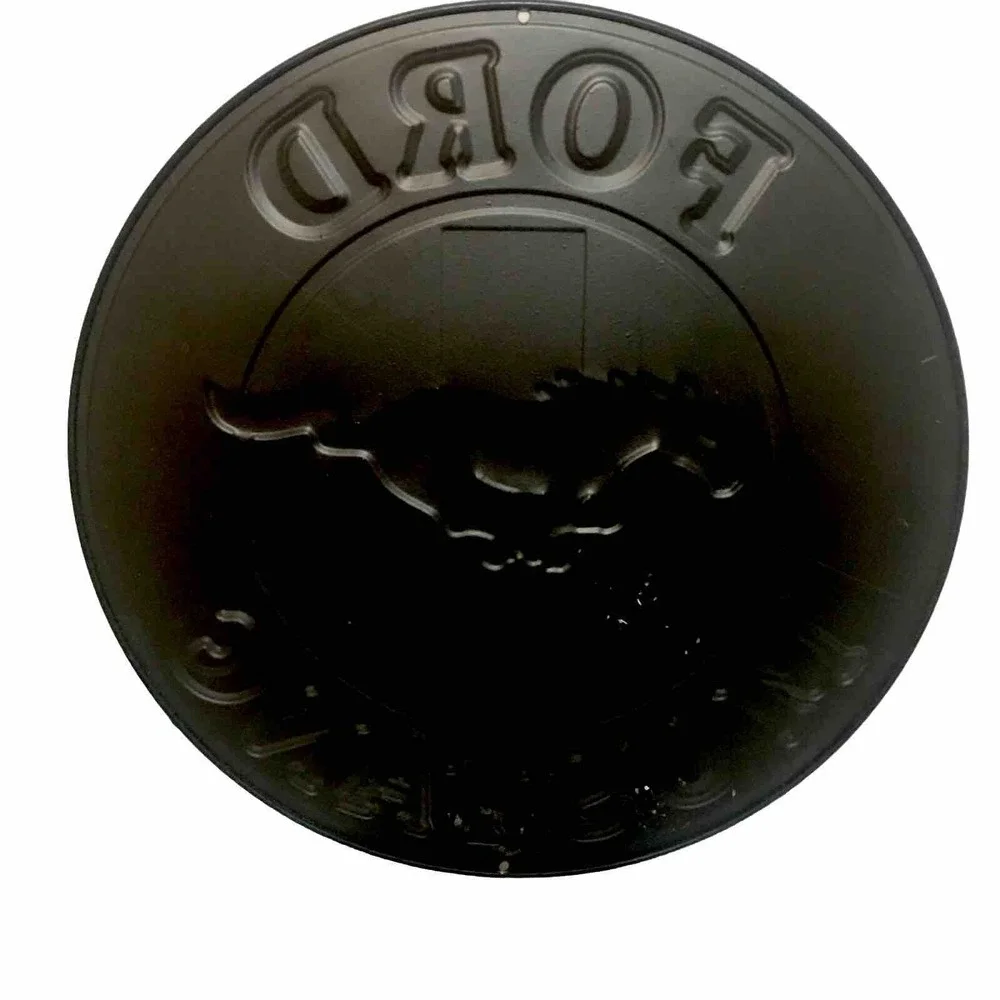 Ford Mustang Red Round‎ Tin Metal Embossed Sign Man Cave Garage Decor 11.75